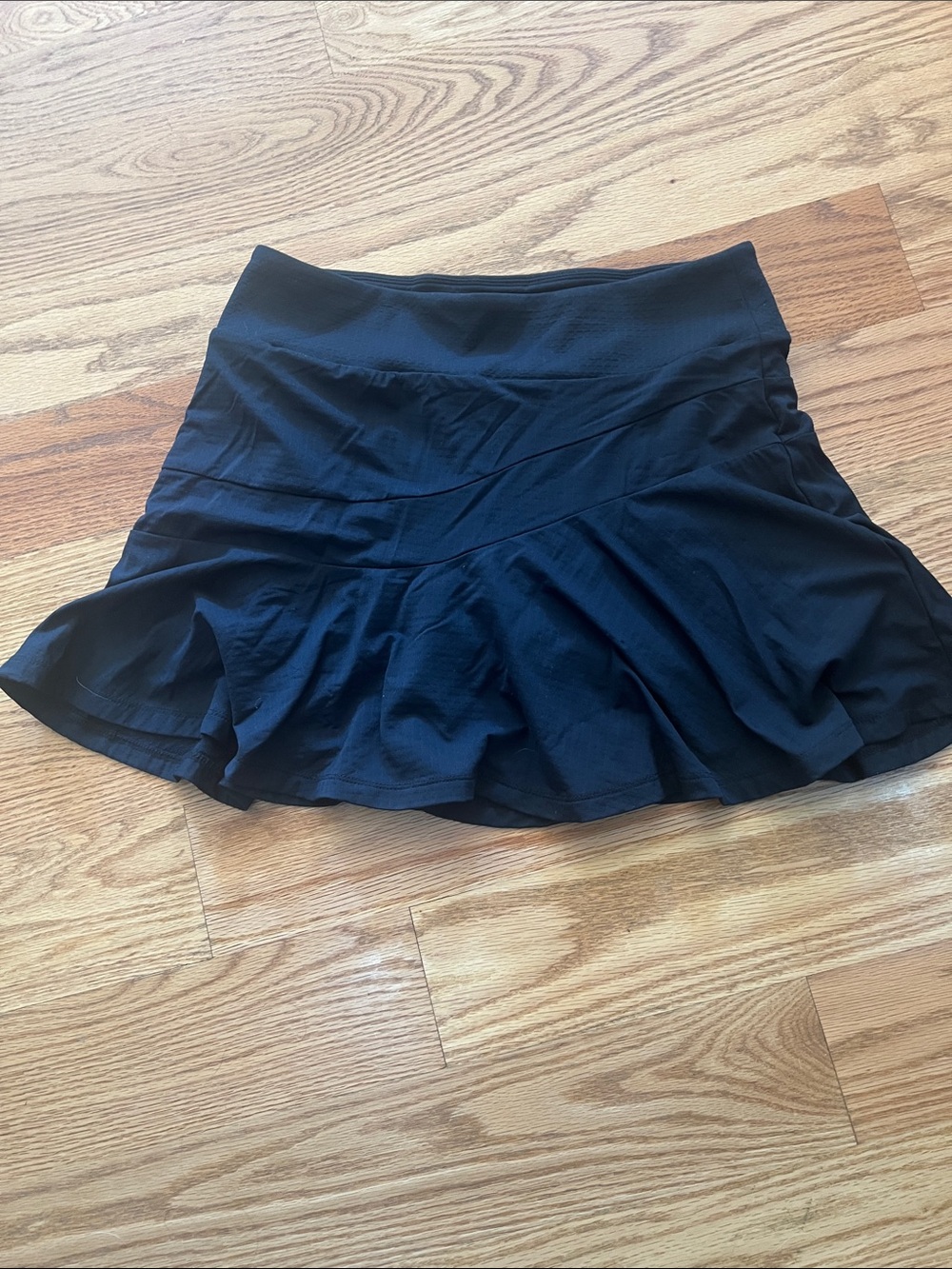 IBKUL Black Circle Skirt with Flounce Hem